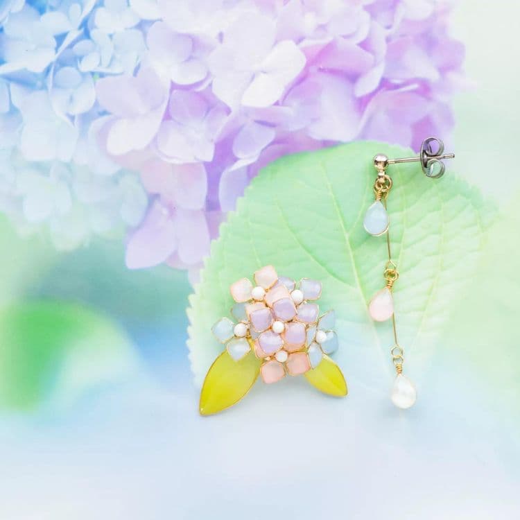 【紫陽花-Full*Bloom-】夏を着飾るピアス