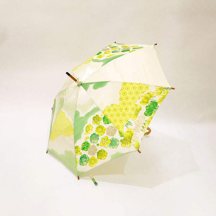 着物日傘　絹の着物をアップサイクル　日本の職人が手仕事で制作　#07