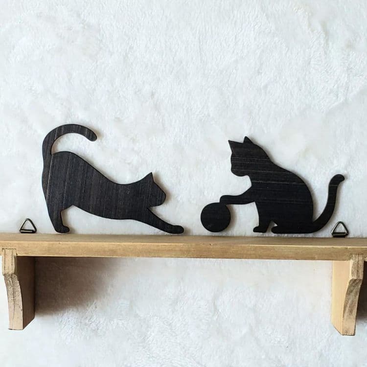 【送料無料】 猫 飾り 可愛い 猫グッズ おしゃれ 壁飾り ウォールデコ 選べるデザイン 猫好き ねこ