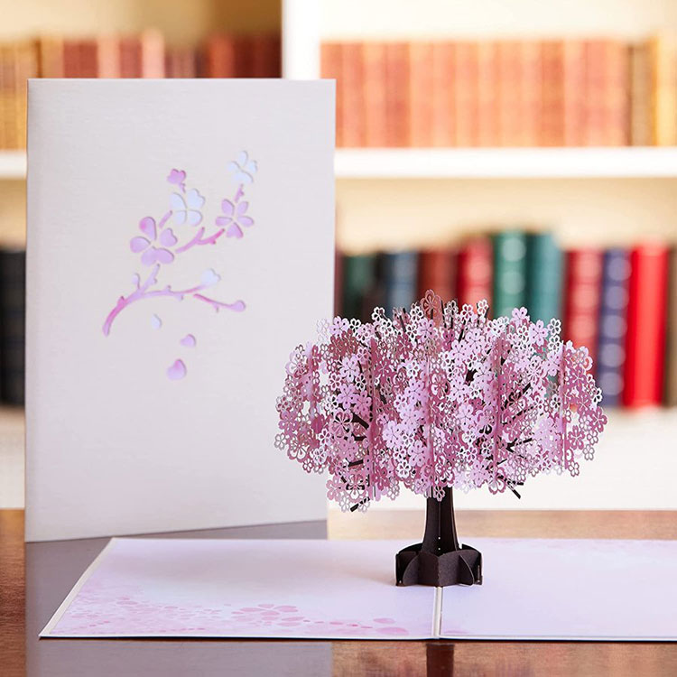 ポップアップグリーティングカード　Cherry Blossom