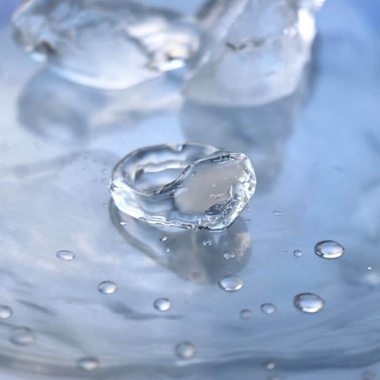 -氷- ガラス リング clear glass ring