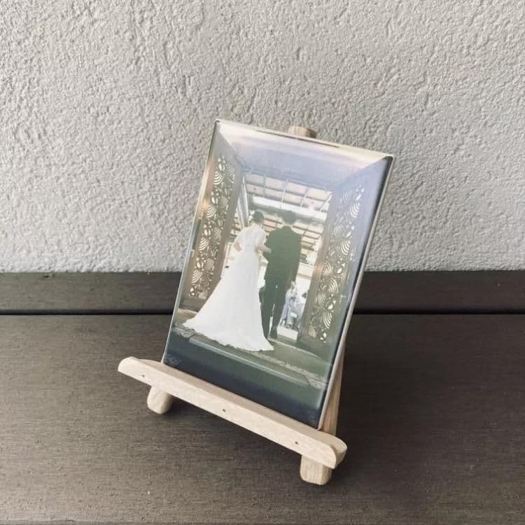 【受注生産】ウエディング陶板　（小）　結婚式の写真をいつまでも色褪せない陶板に