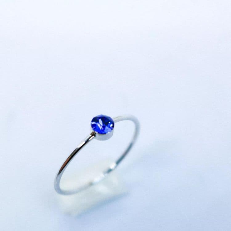 Something　Blue　Ring　～マジェスティックブルー、金具の色が選べます